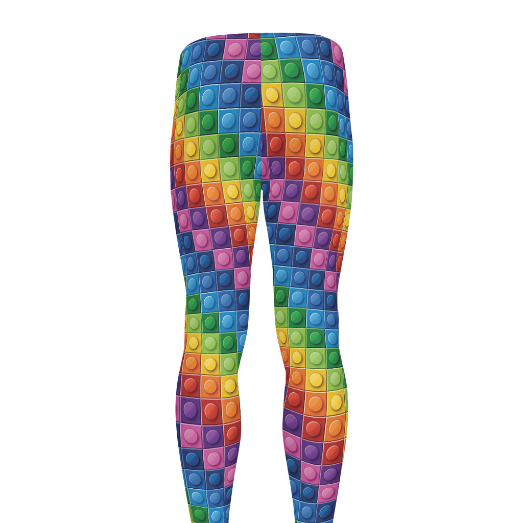 Colorful Plastic Building Blocks Print Men's leggings