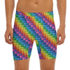 Colorful Plastic Building Blocks Print Men's Long Boxer Briefs