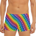 Colorful Plastic Building Blocks Print Men's Short Boxer Briefs