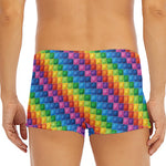 Colorful Plastic Building Blocks Print Men's Short Boxer Briefs