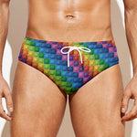 Colorful Plastic Building Blocks Print Men's Swim Briefs