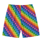 Colorful Plastic Building Blocks Print Men's Swim Trunks