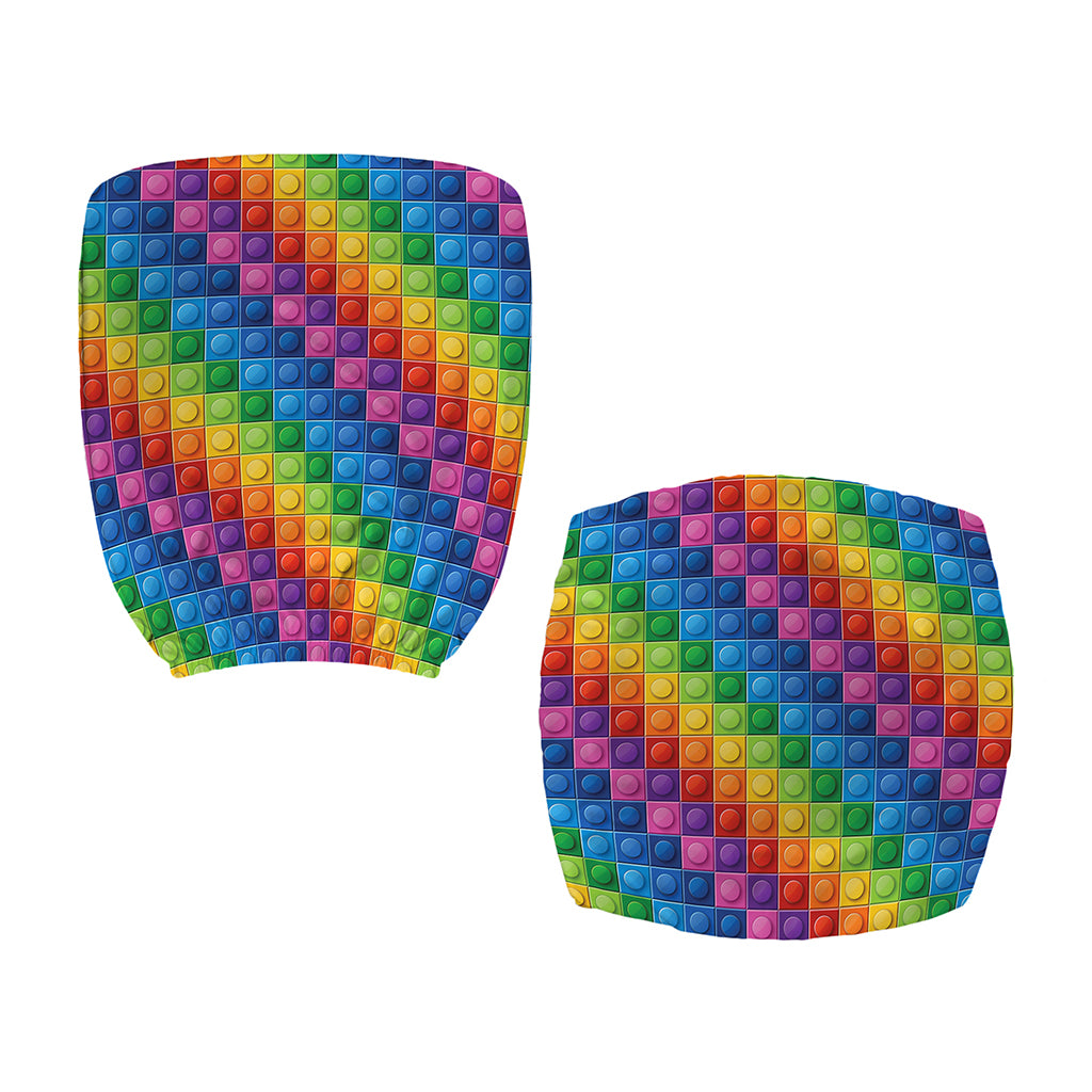 Colorful Plastic Building Blocks Print Office Chair Cover