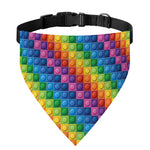 Colorful Plastic Building Blocks Print Over The Collar Dog Bandana