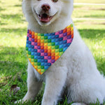 Colorful Plastic Building Blocks Print Over The Collar Dog Bandana