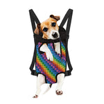 Colorful Plastic Building Blocks Print Pet Carrier Backpack