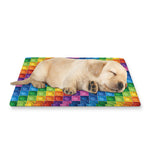 Colorful Plastic Building Blocks Print Pet Cooling Mat Cover