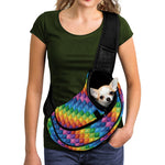 Colorful Plastic Building Blocks Print Pet Sling Carrier