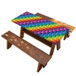 Colorful Plastic Building Blocks Print Picnic Table Cover