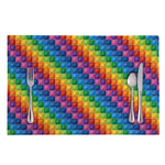 Colorful Plastic Building Blocks Print Placemat