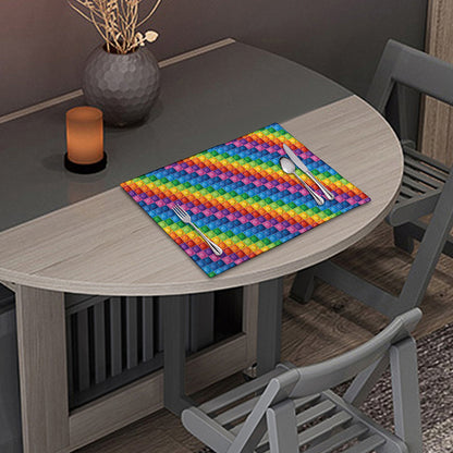 Colorful Plastic Building Blocks Print Placemat