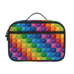 Colorful Plastic Building Blocks Print Portable Lunch Bag