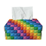 Colorful Plastic Building Blocks Print Rectangle Tissue Box Cover