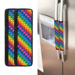 Colorful Plastic Building Blocks Print Refrigerator Handle Covers