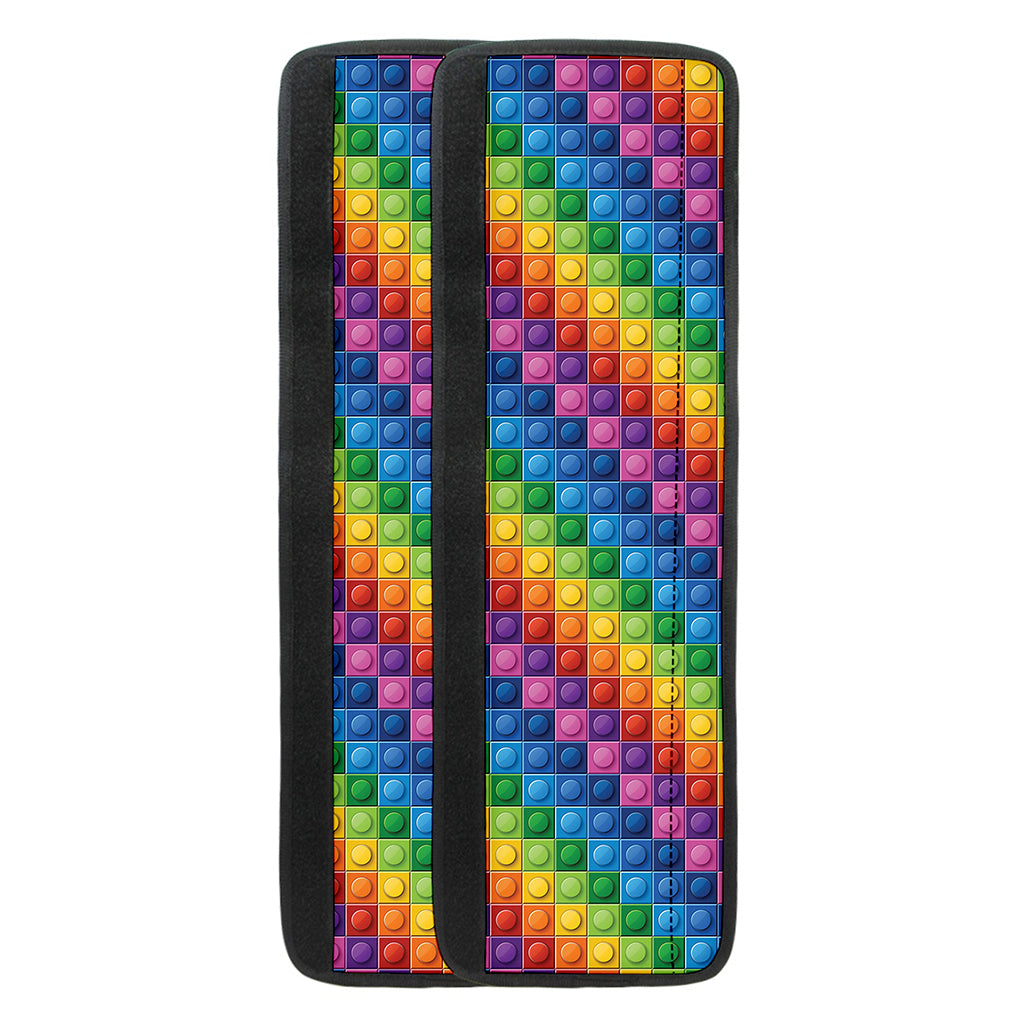 Colorful Plastic Building Blocks Print Refrigerator Handle Covers