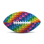 Colorful Plastic Building Blocks Print Rugby Ball