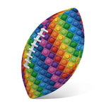 Colorful Plastic Building Blocks Print Rugby Ball