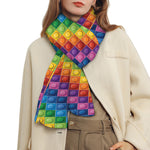 Colorful Plastic Building Blocks Print Scarf