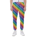 Colorful Plastic Building Blocks Print Joggers