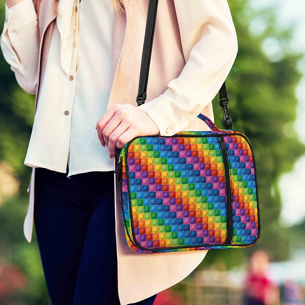 Colorful Plastic Building Blocks Print Shoulder Strap Bible Bag