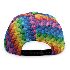 Colorful Plastic Building Blocks Print Snapback Cap