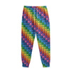 Colorful Plastic Building Blocks Print Sweatpants