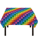 Colorful Plastic Building Blocks Print Tablecloth