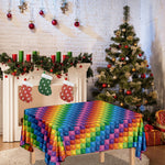 Colorful Plastic Building Blocks Print Tablecloth