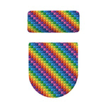 Colorful Plastic Building Blocks Print Toilet Lid And Tank Cover Set