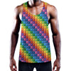 Colorful Plastic Building Blocks Print Training Tank Top