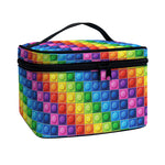 Colorful Plastic Building Blocks Print Travel Makeup Bag