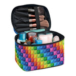 Colorful Plastic Building Blocks Print Travel Makeup Bag