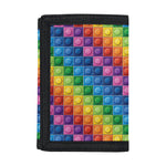 Colorful Plastic Building Blocks Print Trifold Wallet