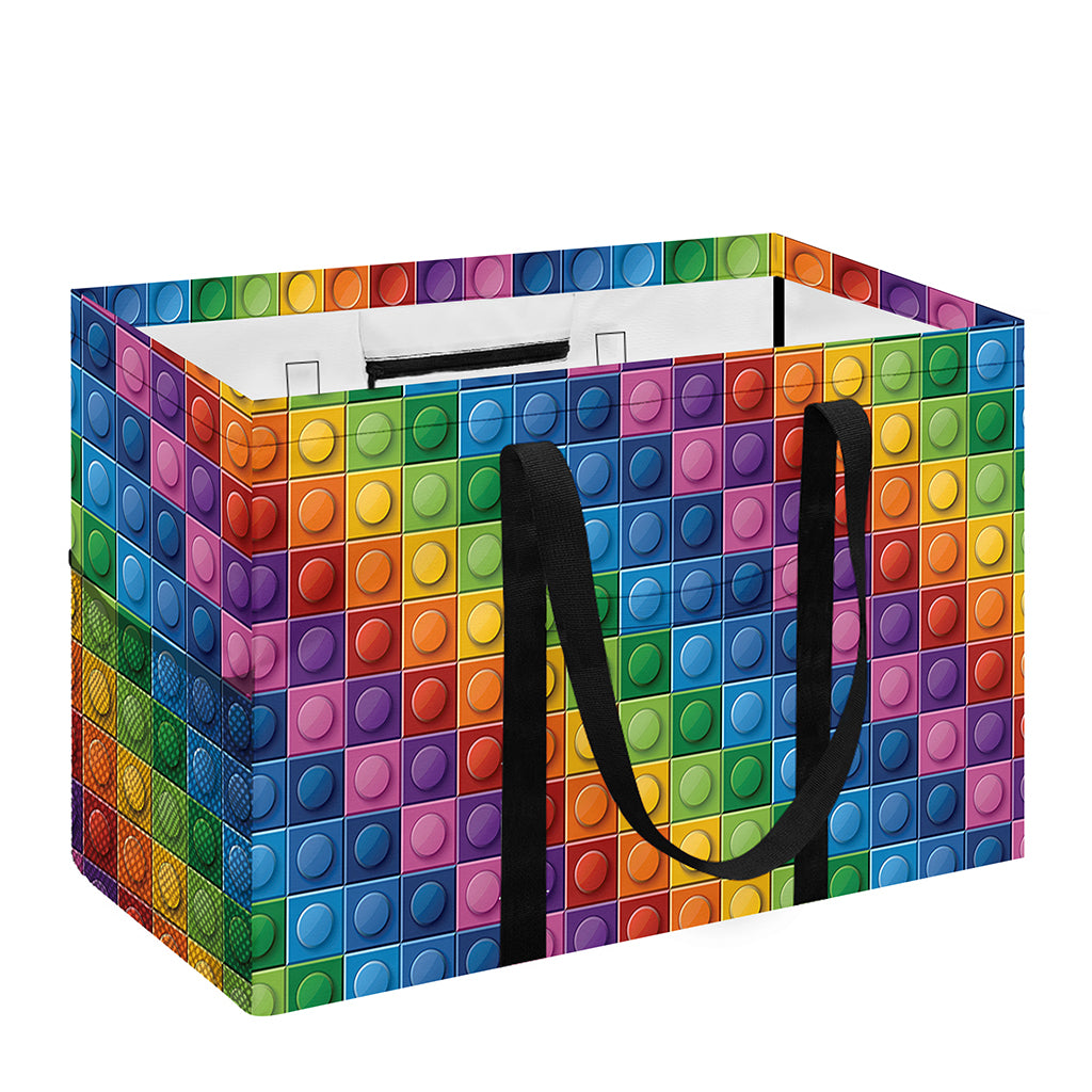 Colorful Plastic Building Blocks Print Utility Tote Bag
