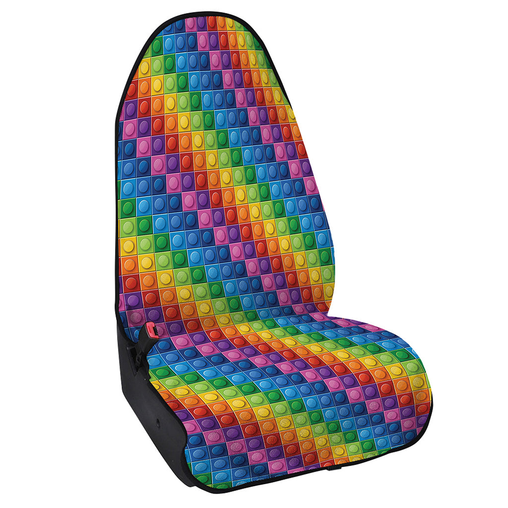 Colorful Plastic Building Blocks Print Waterproof Car Seat Cover