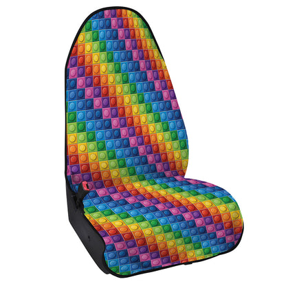 Colorful Plastic Building Blocks Print Waterproof Car Seat Cover