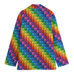 Colorful Plastic Building Blocks Print Women's Blazer