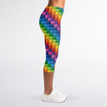 Colorful Plastic Building Blocks Print Women's Capri Leggings