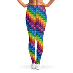 Colorful Plastic Building Blocks Print Women's Leggings
