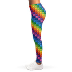 Colorful Plastic Building Blocks Print Women's Leggings