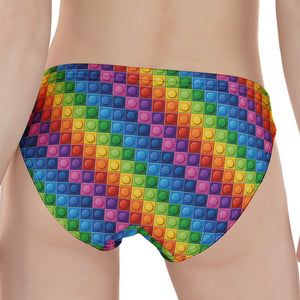 Colorful Plastic Building Blocks Print Women's Panties