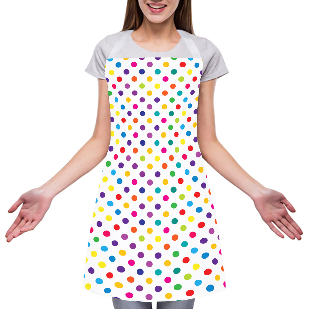 Colorful Polka Dot Pattern Print Adjustable Apron