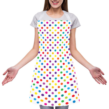 Colorful Polka Dot Pattern Print Adjustable Apron