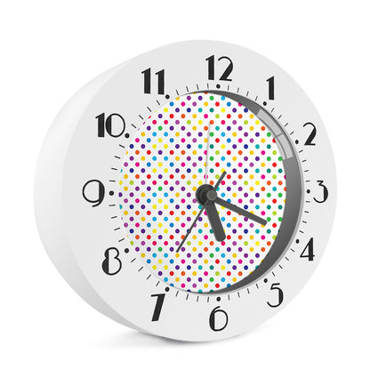 Colorful Polka Dot Pattern Print Alarm Clock