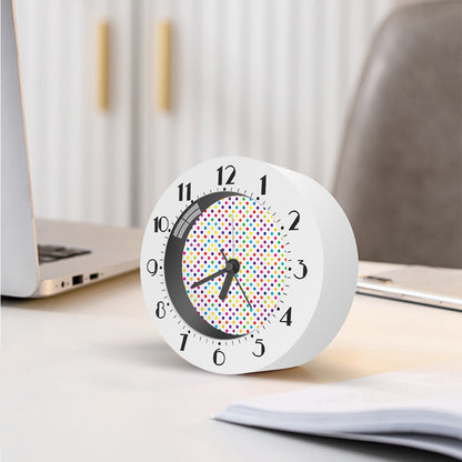 Colorful Polka Dot Pattern Print Alarm Clock