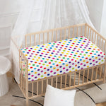 Colorful Polka Dot Pattern Print Baby Crib Sheet