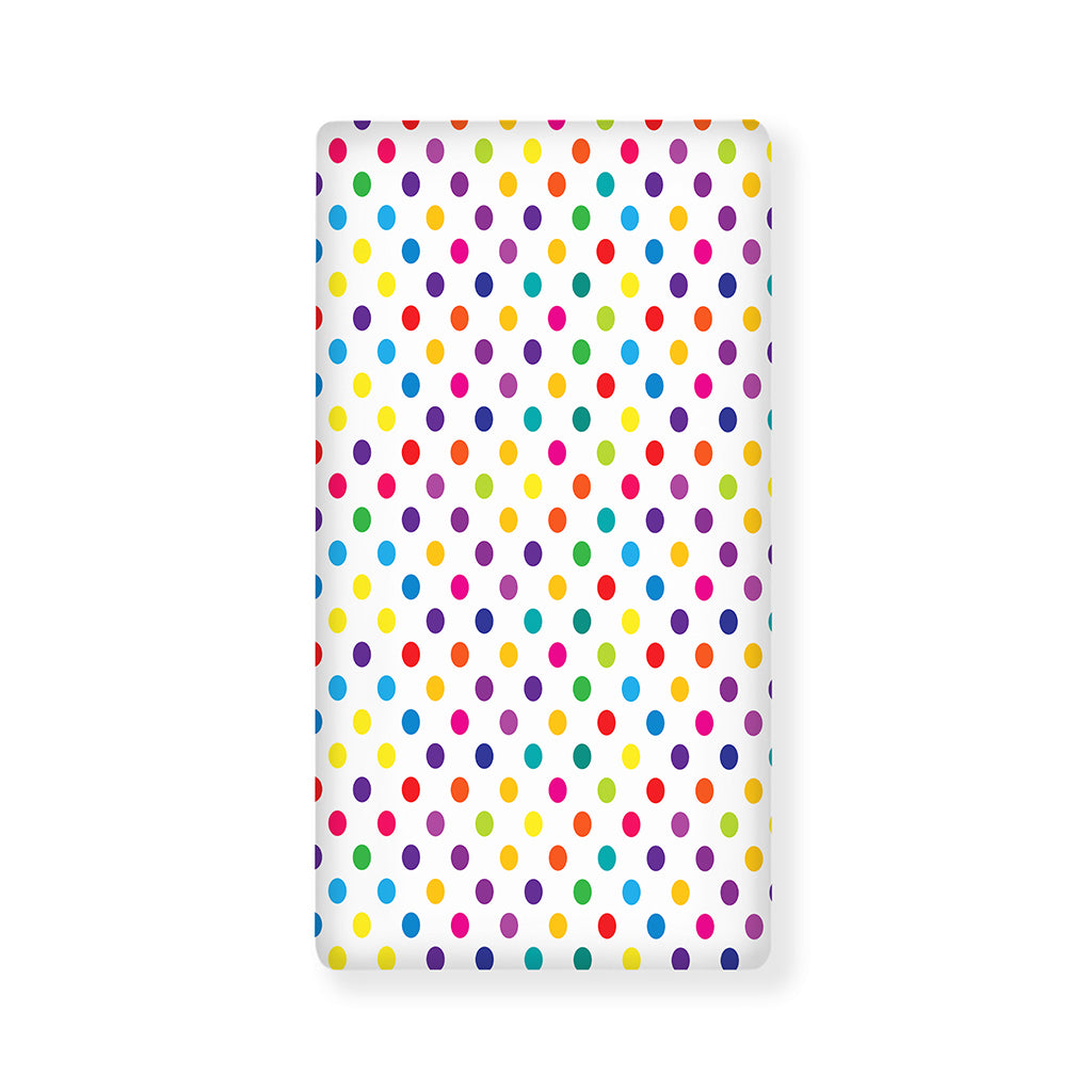 Colorful Polka Dot Pattern Print Baby Crib Sheet