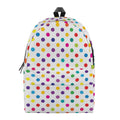 Colorful Polka Dot Pattern Print School Backpack