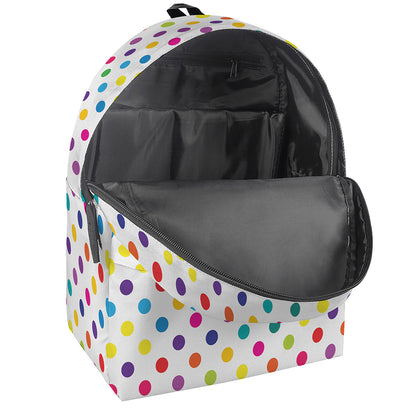 Colorful Polka Dot Pattern Print Backpack