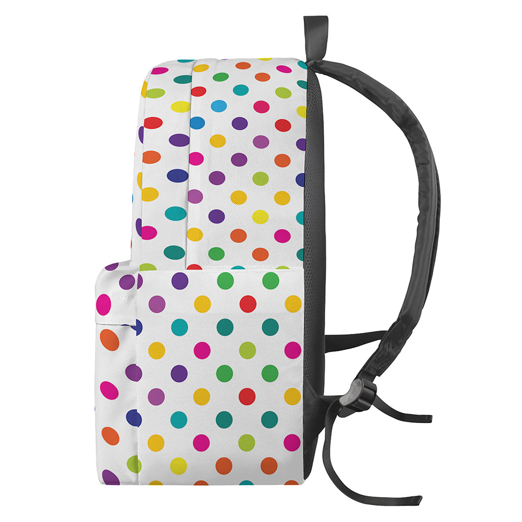 Colorful Polka Dot Pattern Print Backpack